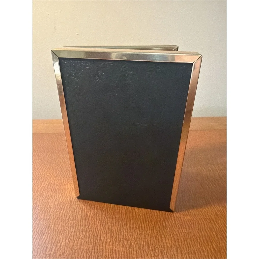 Vtg Burnes Of Boston Bi-Fold Gold Frame Double Holds 2 X 3